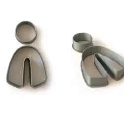 U-shape + round shape polymer clay cutters - Polymer clay tools - 3d printed polymer clay cutters