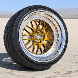 Work Meister m1 18 inch Rims with Advan Tires for scale models