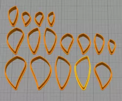 16 POLYMER CLAY CUTTERS COLD PORCELAIN POLYMER CLAY CUTTER RINGS