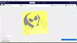 2D Silhouette/Stencil Alien Peeking