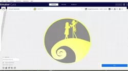 2D Silhouette/Stencil Jack and Sally Nightmare Before Christmas