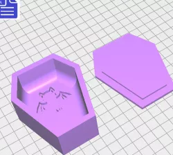 2pc Coffin Bat Bath Bomb Press Mold