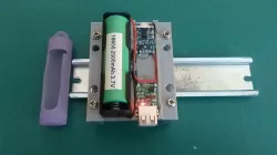 35 mm din-rail clip for battery 18650