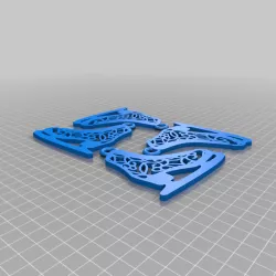 4 ice-skate Ornaments