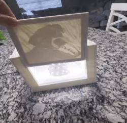 4-picture Lithophane Box with interchangeable pictures