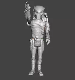 ACTION FIGURE PREDATOR V2 KENNER STYLE 3.75 POSEABLE ARTICULATED .STL .OBJ