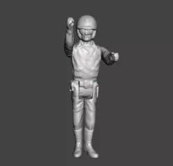 ACTION FIGURE TERMINATOR T1000 FROZEN PATROLMAN KENNER STYLE 3.75 POSABLE ARTICULATED ACTION FIGURE RETRO VINTAGE .STL .OBJ