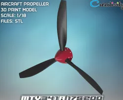AIRPLANE PROPELLER 1:18 MTV-34-1-A/175-200  3D printable model