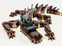 Articulated Steampunk Mechanical Dragon