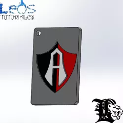 Atlas FC of Mexico keychain, Leos3D