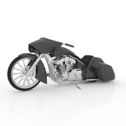 Bagger Chopper Motorcycle for 3D Print