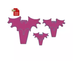 Bat Coffins Flat Back Charms STL FILES