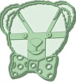 Bear face Andy Pandy cookie cutter