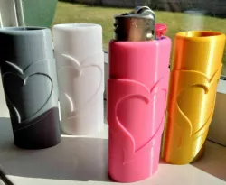 Bic Lighter Case - Heart Wrap