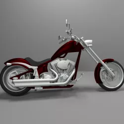 Big Dog K9 Chopper Motorcycle 3D Model For Print