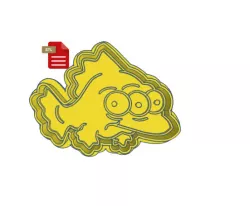 Blinking 3 Eye Fish Cookie Cutter and Stamp