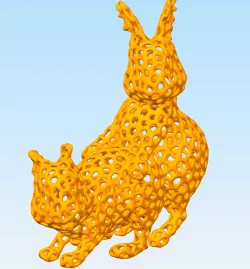 Bunny couple (Voronoi)