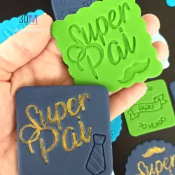 Carimbo de Dia dos Pais - Melhor papai do mundo / Super pai