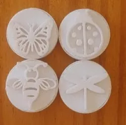 Ceramic, clay, fondant insect stamps set