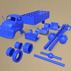 CHEVROLET COE 1948 PRINTABLE  TRUCK IN SEPARATE PARTS