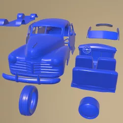 CHEVROLET FLEETLINE AERO SEDAN 1948 PRINTABLE CAR IN SEPARATE PARTS