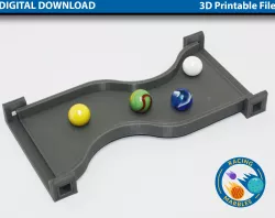 Chicane Tracks for Marble Sports Racing System -  A Modular Marble Racetrack Toy - STEM Toy