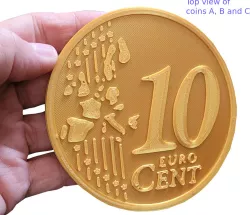 Coin coaster Euro 10 cent