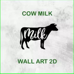 COW MILK WALL ART 2D