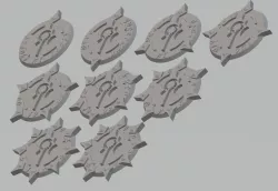 D&D - Spell Slot Tokens - Cleric - Elvish runes