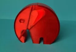 danish modern elephant with ears and tusks