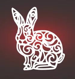 Decorative mural, wall decoration, panno, home decor, Easter rabbit