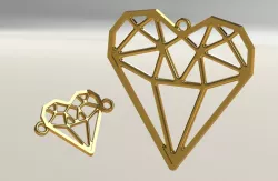 DIAMOND HEART CHARM