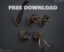 Dinosaurs - Head Wall