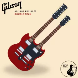 Double neck electric guitar : Gibson SG 1986 EDS-1275