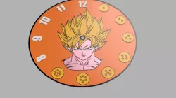 dragon ball multicolor clock