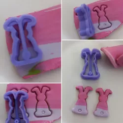 Easter Bunny (full body back) clay/cookie cutter