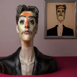 egon schilele bust