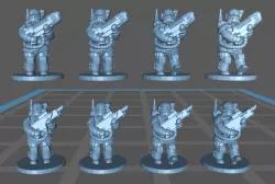 Epic scale special forces parading and extra poses