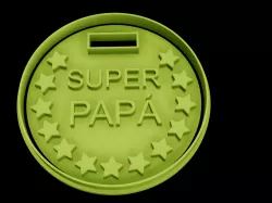 Father's Day Cookie or Fondant Cutters Father's Day Medal Super Dad Medal