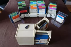 Floppy disk storage box key