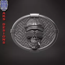 Gangster skull version 2 Belt buckle