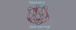 Geometric bear earrings (v2)