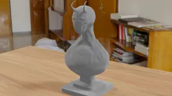 Grey Alien Bust 3D print model