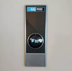 HAL 9000 nest thermostat faceplate