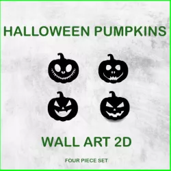 HALLOWEEN PUMPKINS WALL ART 2D 01