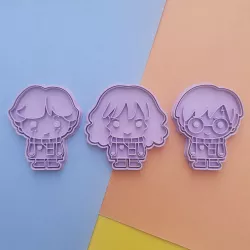 HARRY POTTER CHIBI CUTTERS AND MARKERS - PACK X 3