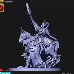 Highborn elf mage on horse