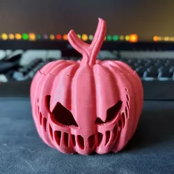 Jack-O-Lantern Tea Light LED Candle Holder / Bucket - Pre-Supported v4