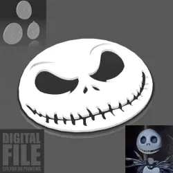JACK SKELLINGTON FACE - THE NIGHTMARE BEFORE CHRISTMAS - KEYCHAINS AND MAGNET