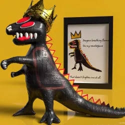 Jean-Michel Basquiat paint 3d